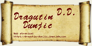 Dragutin Dunjić vizit kartica